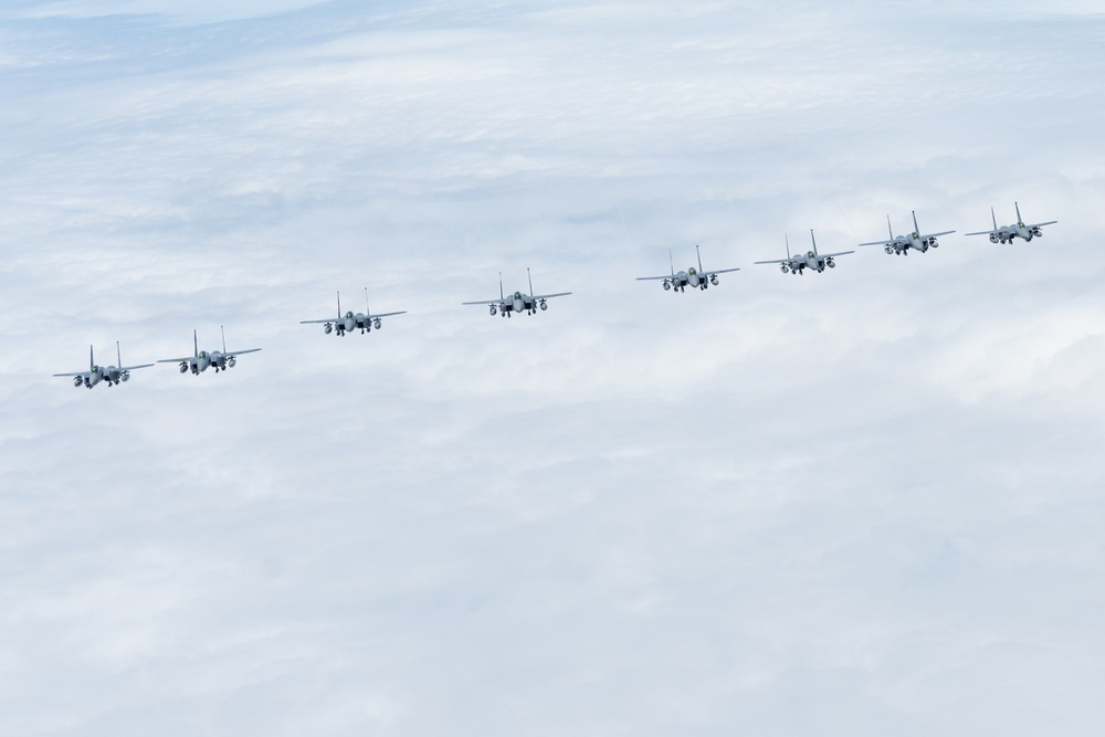 Travis KC-10 aircrew refuels F-15E Strike Eagles