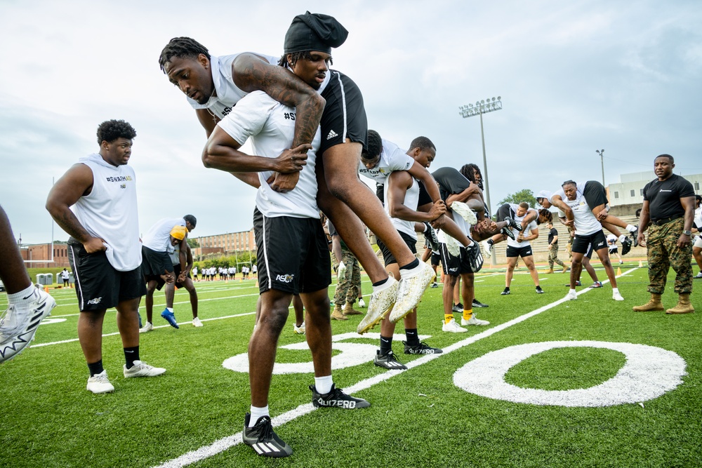 Alabama State University Football and Marines