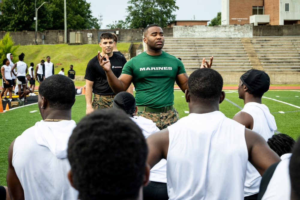 Alabama State University Football and Marines