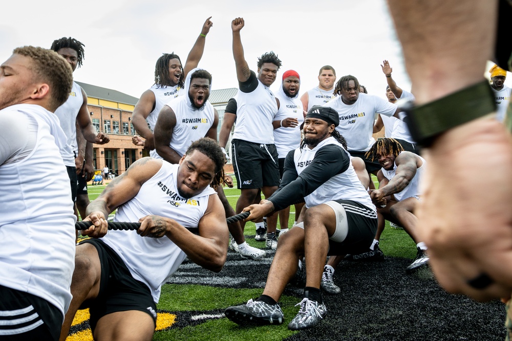 Alabama State University Football and Marines