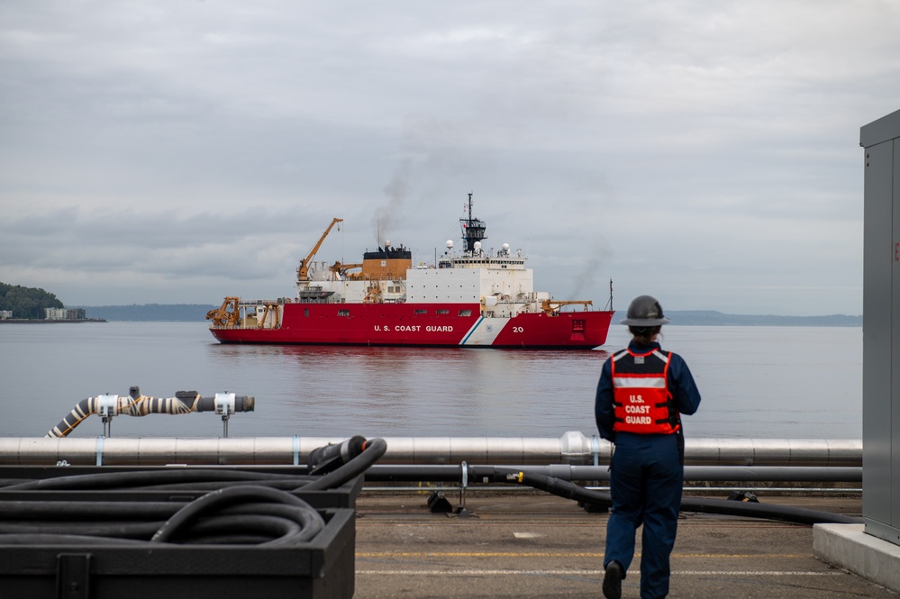 The Coast Guard Cutter Healy (WAGB 20) returns to Seattle following a two-month Arctic patrol, Aug. 16, 2024. The Healy is the United States' largest Polar icebreaker and was commissioned in 2000. (U.S. Coast Guard photo by Petty Officer 2nd Class Taylor Tracy)