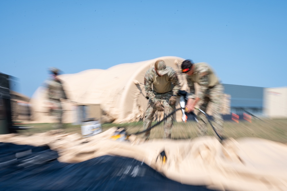 123rd and 156th Contingency Response Group prepares their camp for redeployment during Exercise Northern Strike 24-2