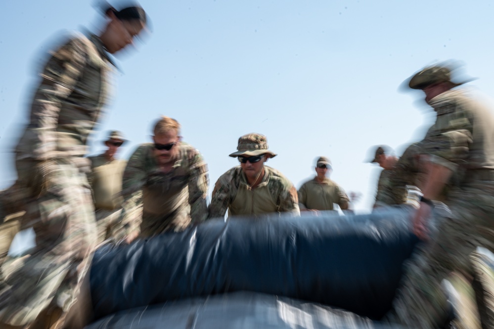 123rd and 156th Contingency Response Group prepares their camp for redeployment during Exercise Northern Strike 24-2