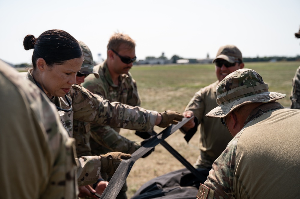 123rd and 156th Contingency Response Group prepares their camp for redeployment during Exercise Northern Strike 24-2