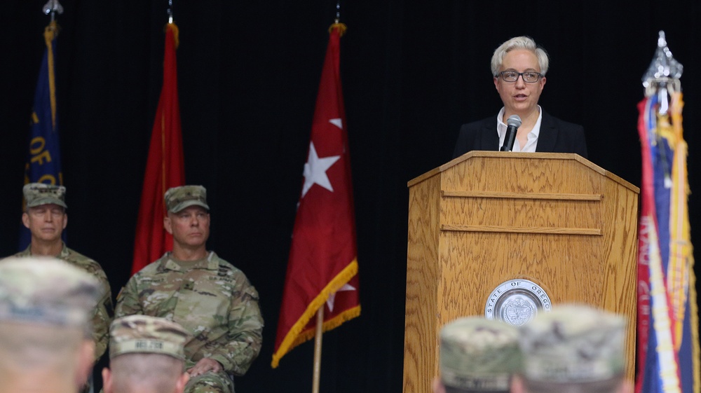 Oregon National Guard Soldiers Participate in Mobilization Ceremony Ahead of Deployment to the Balkans