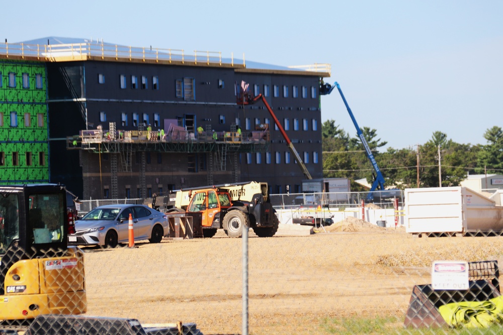 Fort McCoy East Barracks Project construction operations for August 2024