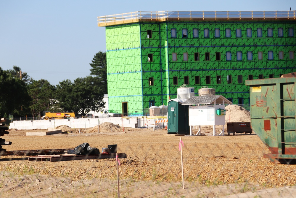 Fort McCoy East Barracks Project construction operations for August 2024