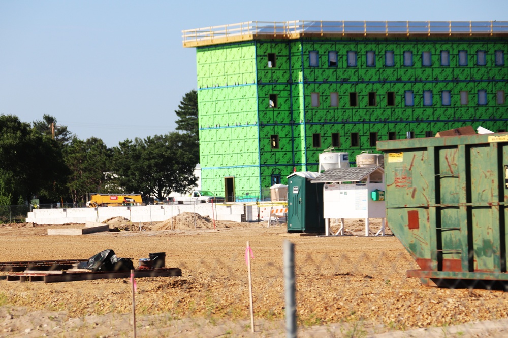 Fort McCoy East Barracks Project construction operations for August 2024