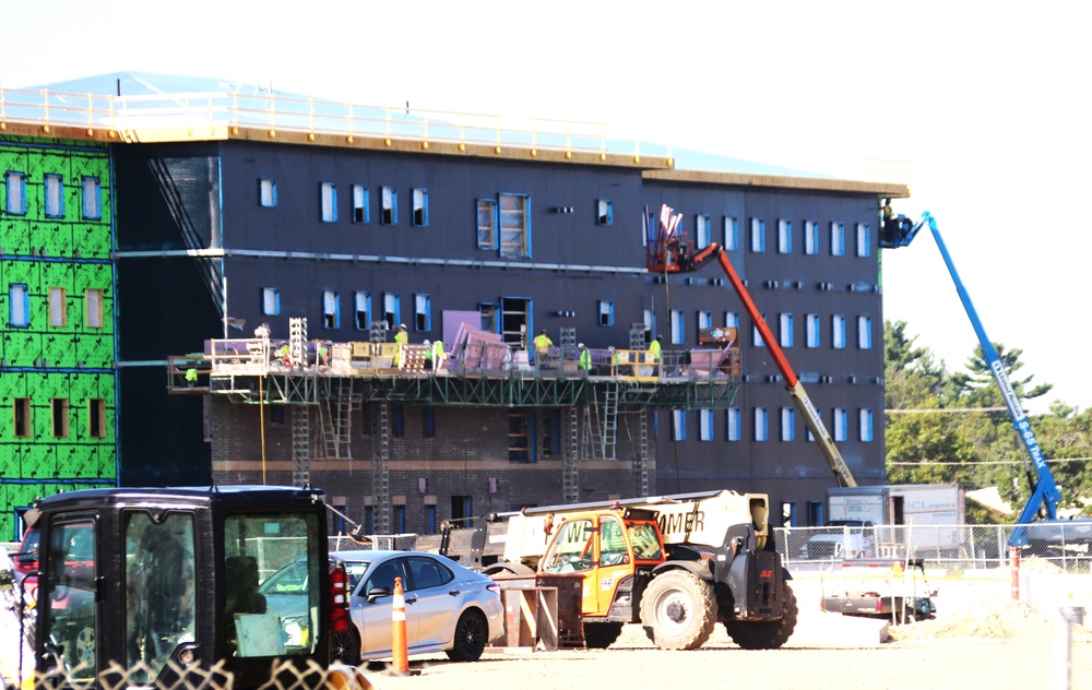 Fiscal year 2023-funded barracks project construction operations at Fort McCoy in August 2024