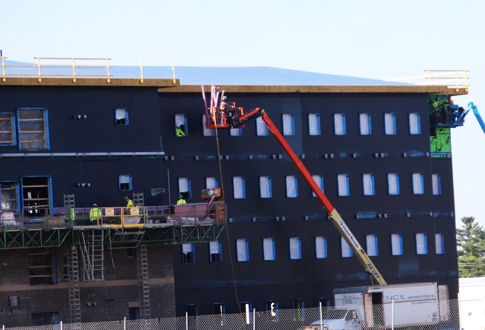 Fiscal year 2023-funded barracks project construction operations at Fort McCoy in August 2024