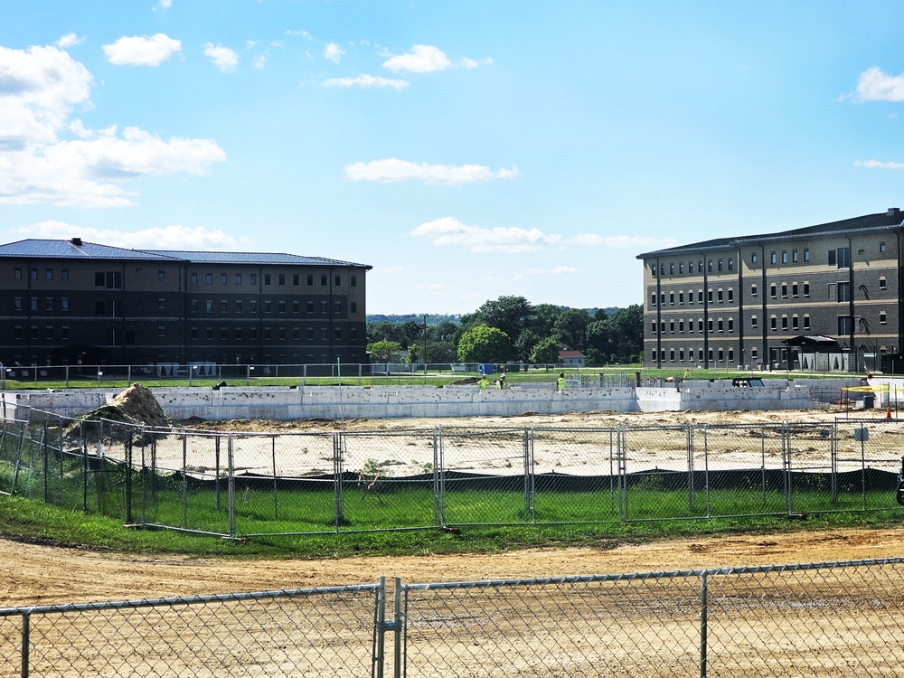 Fort McCoy East Barracks Project construction operations for August 2024