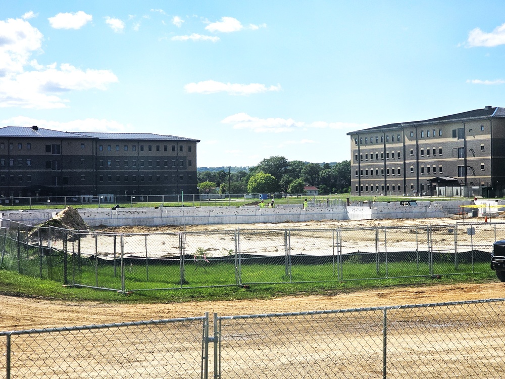 Fort McCoy East Barracks Project construction operations for August 2024