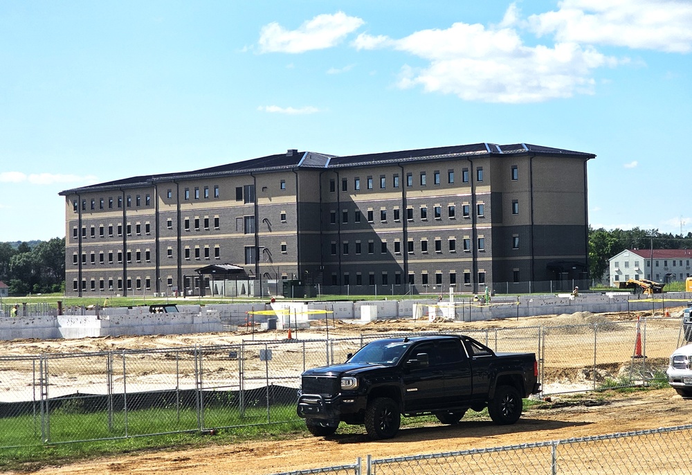 Fort McCoy East Barracks Project construction operations for August 2024