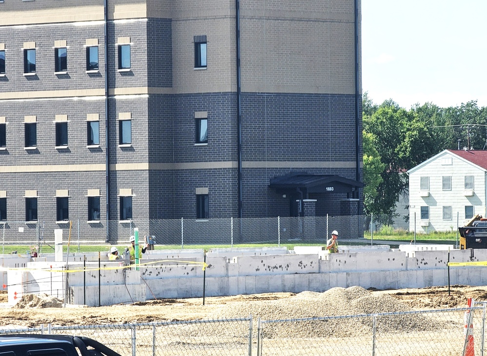 Fort McCoy East Barracks Project construction operations for August 2024