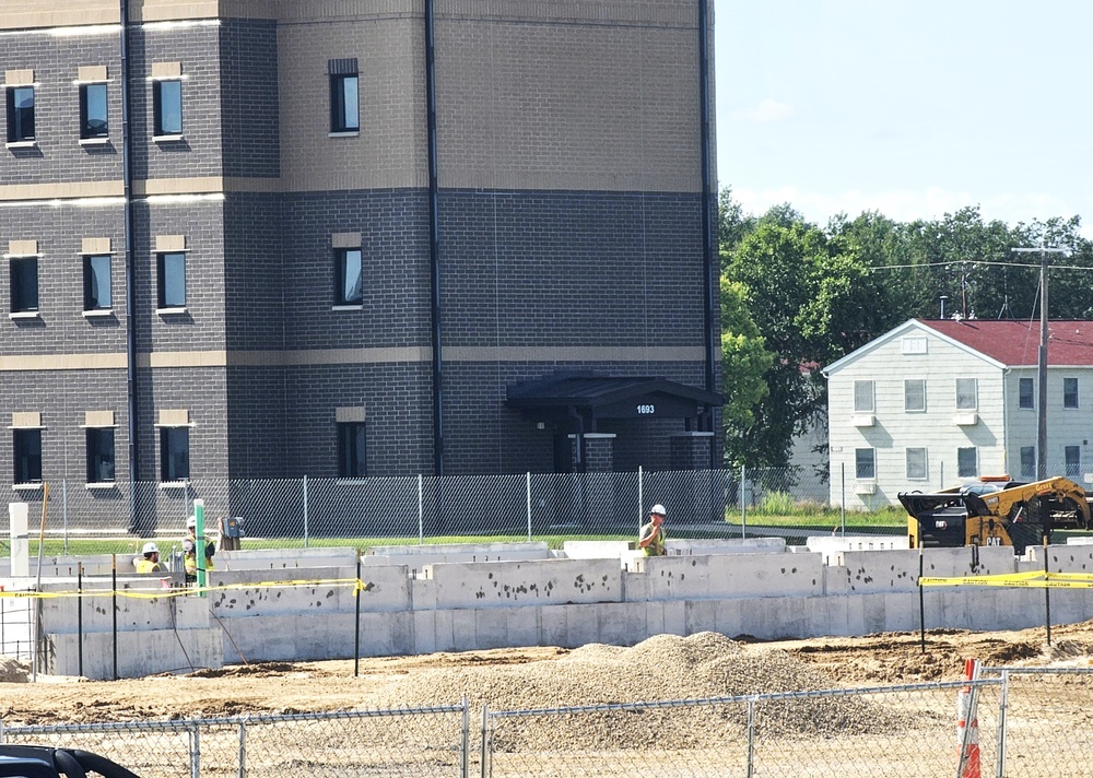 Fort McCoy East Barracks Project construction operations for August 2024