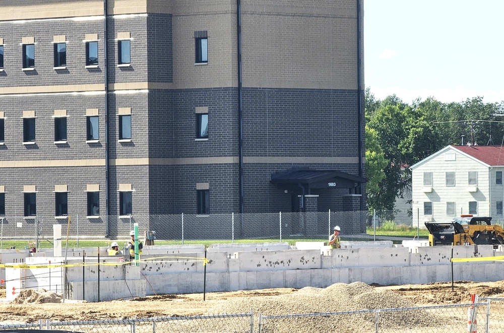 Fort McCoy East Barracks Project construction operations for August 2024