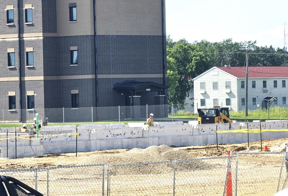 Fort McCoy East Barracks Project construction operations for August 2024