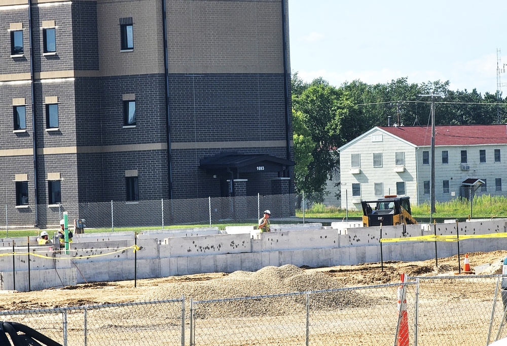 Fort McCoy East Barracks Project construction operations for August 2024