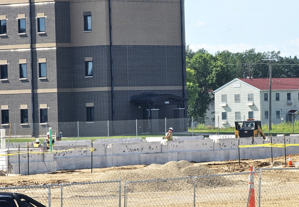 Fort McCoy East Barracks Project construction operations for August 2024