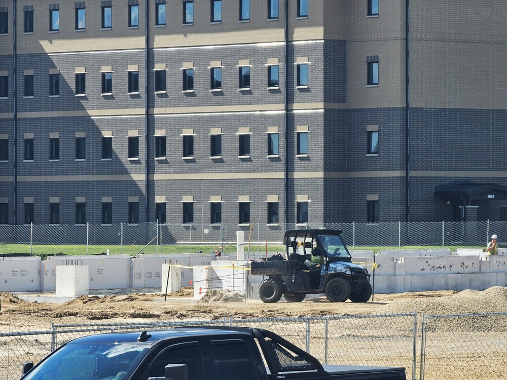 Fort McCoy East Barracks Project construction operations for August 2024