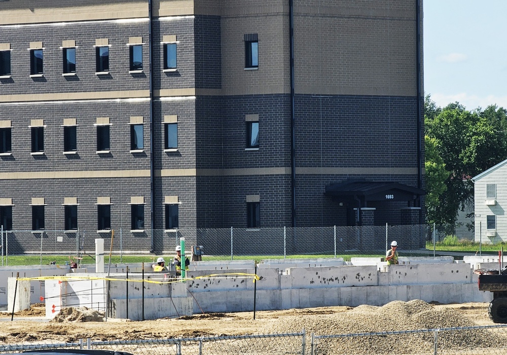 Fort McCoy East Barracks Project construction operations for August 2024