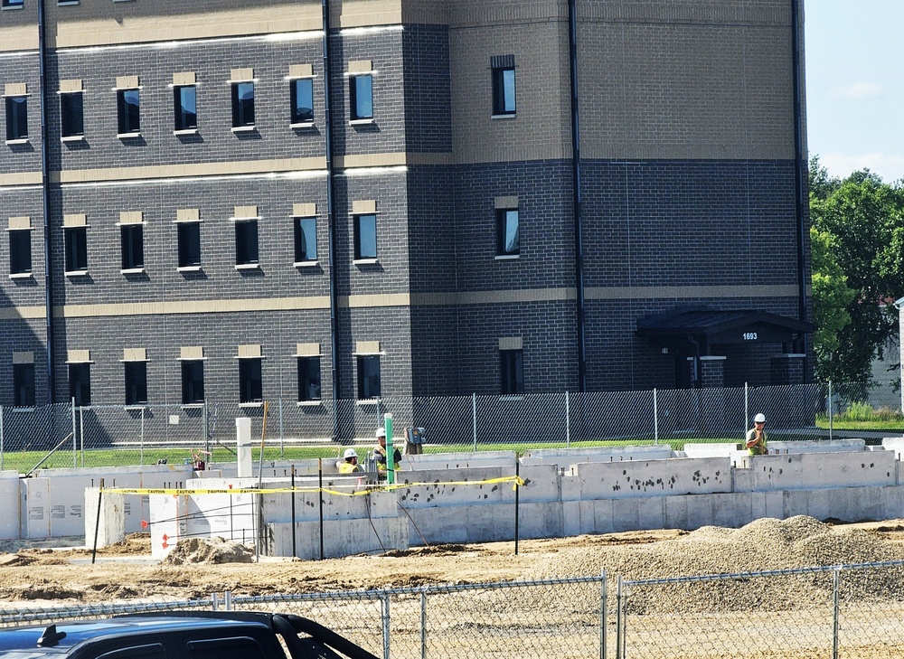 Fort McCoy East Barracks Project construction operations for August 2024