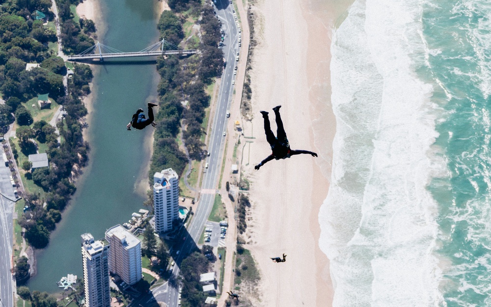 Navy Parachute Team Jumps into Pacific Airshow Gold Coast Australia 2024