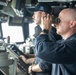 USS Spruance Commanding Officer observes strait transit