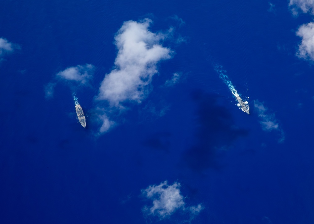 USS Blue Ridge Maneuvering Exercise with JMSDF JS Ariake (DD-109)