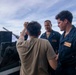 Sailors conduct training on a M2A1 .50 caliber machine gun aboard Abraham Lincoln