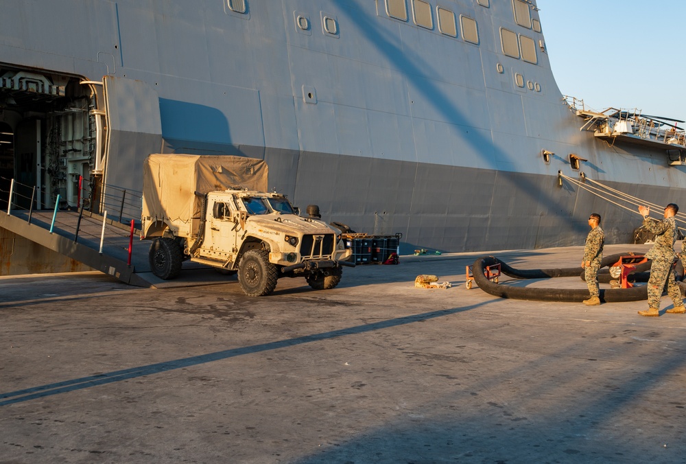 Marines Offload In Souda Bay Greece