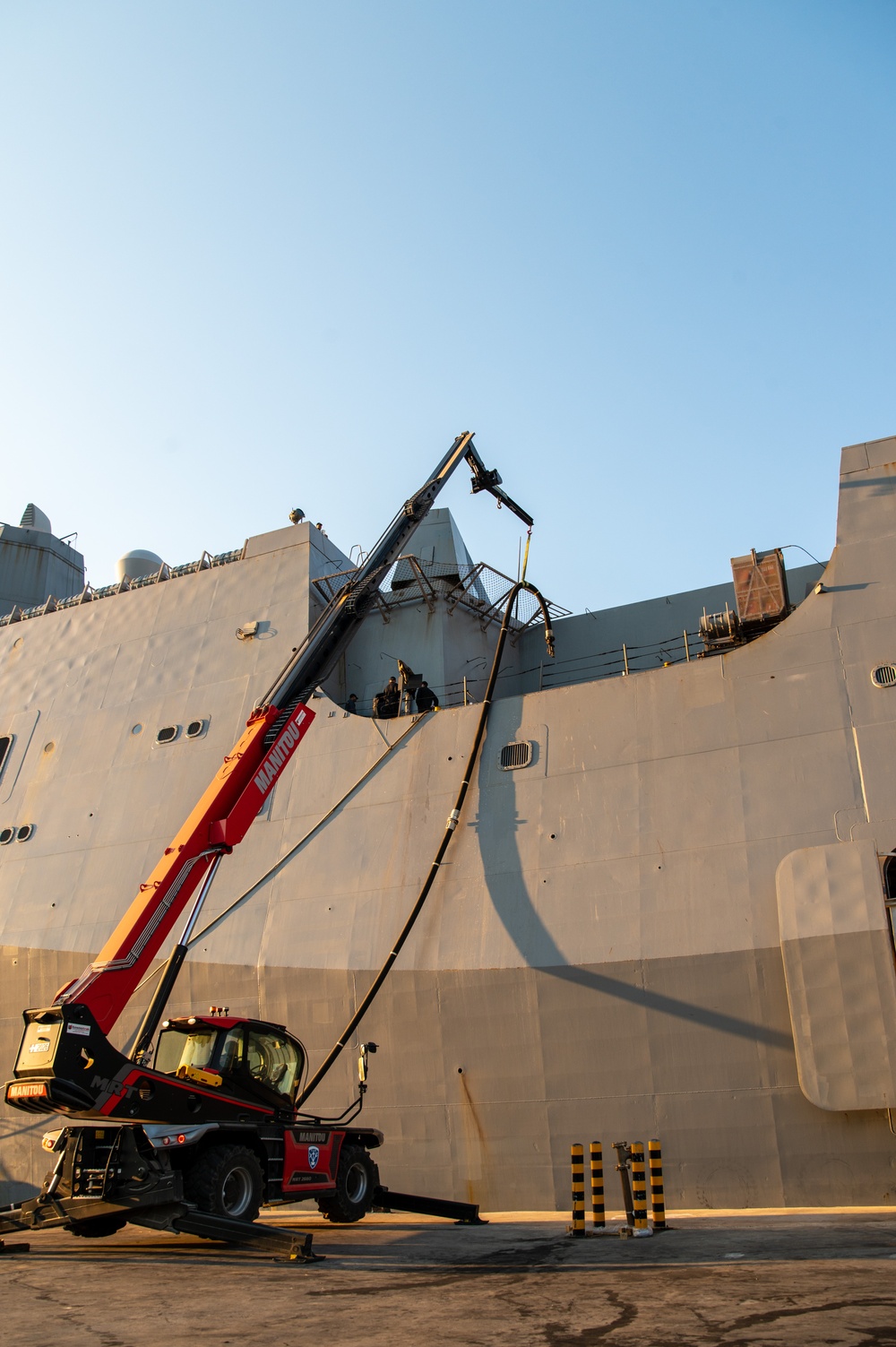 USS New York Refuels In Souda Bay Greece