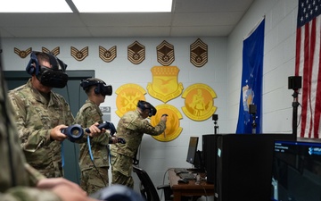 Airman use virtual reality to remain ready to go