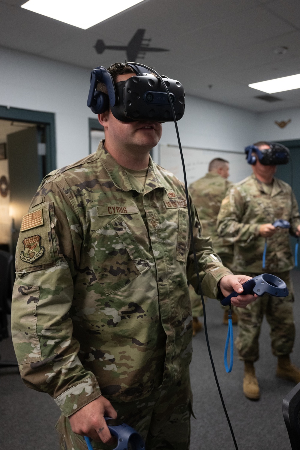 Airman use virtual reality to remain ready to go