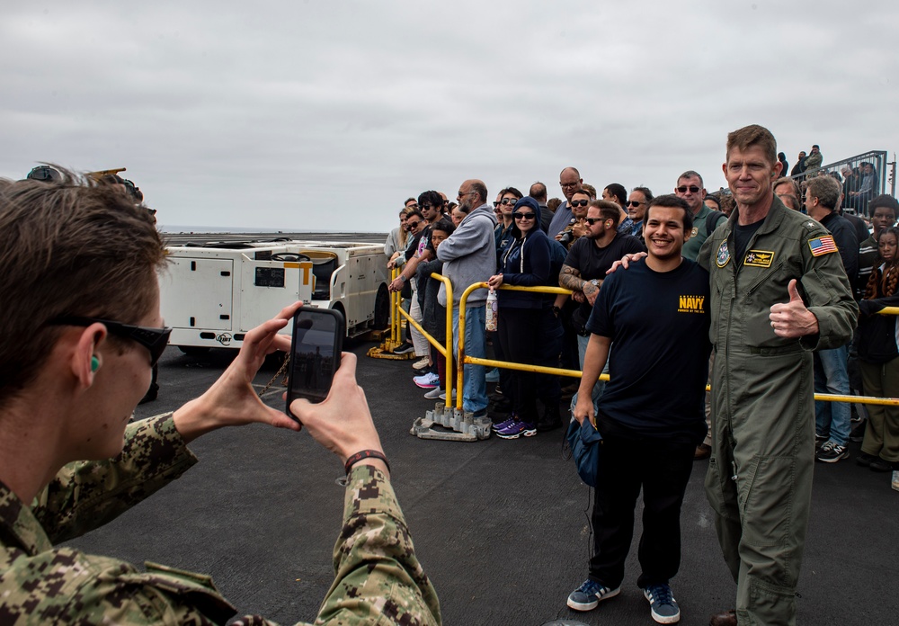 USS Carl Vinson (CVN 70) Sailors Welcome Guests with an Air Show during Friends and Family Day