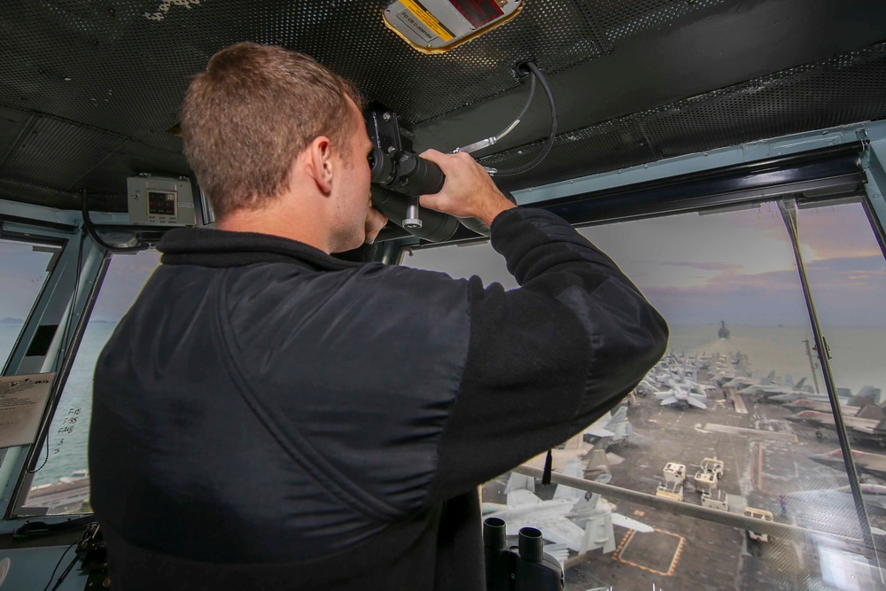 Abraham Lincoln conducts routine operations