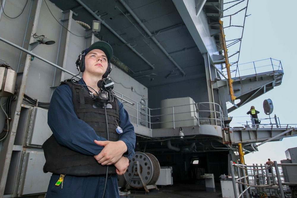 Abraham Lincoln conducts routine operations