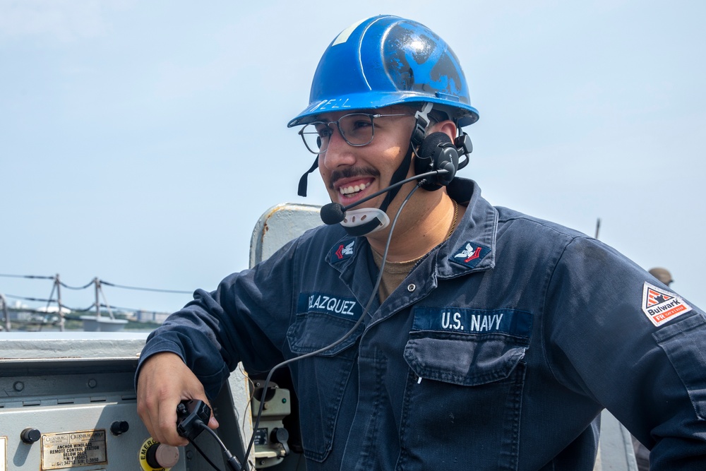 USS Delbert D. Black (DDG 119) Conducts a Sea and Anchor Evolution