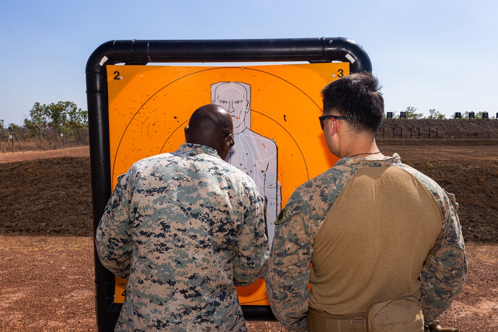 MRF-D 24.3 command element Marines, Sailors participate in annual pistol qualification