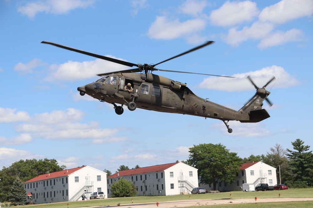 August 2024 UH-60 Black Hawk training operations at Fort McCoy for CSTX 86-24-02