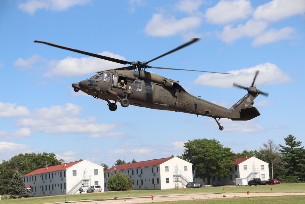 August 2024 UH-60 Black Hawk training operations at Fort McCoy for CSTX 86-24-02