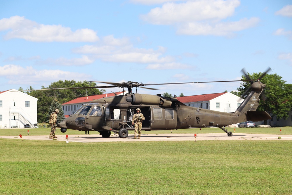 August 2024 UH-60 Black Hawk training operations at Fort McCoy for CSTX 86-24-02