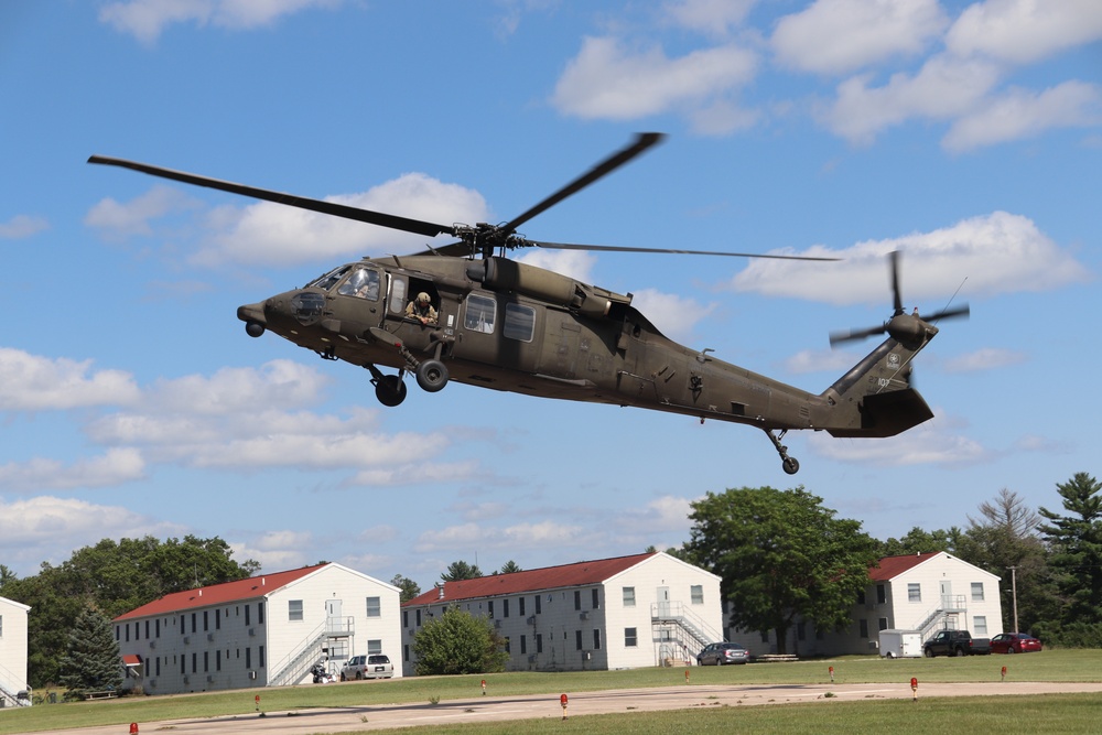 August 2024 UH-60 Black Hawk training operations at Fort McCoy for CSTX 86-24-02