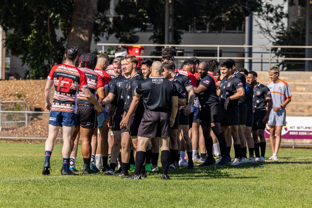 MRF-D 24.3 Marines play rugby against All Nations Rugby Team