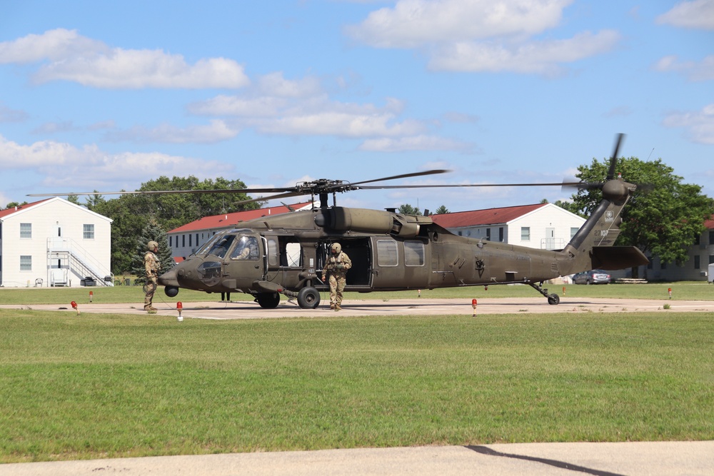 August 2024 UH-60 Black Hawk training operations at Fort McCoy for CSTX 86-24-02