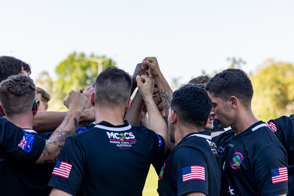 MRF-D 24.3 Marines play rugby against All Nations Rugby Team