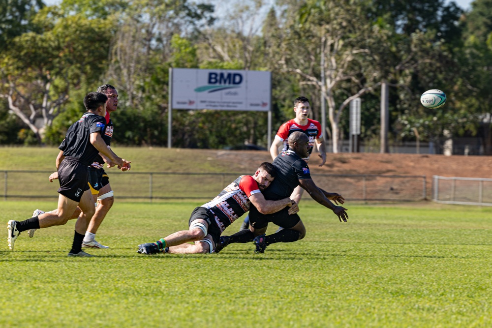 MRF-D 24.3 Marines play rugby against All Nations Rugby Team