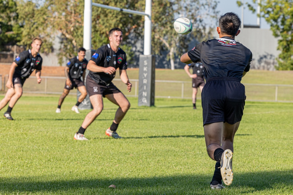 MRF-D 24.3 Marines play rugby against All Nations Rugby Team