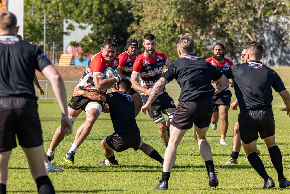 MRF-D 24.3 Marines play rugby against All Nations Rugby Team