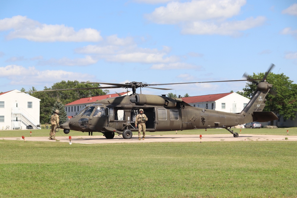 August 2024 UH-60 Black Hawk training operations at Fort McCoy for CSTX 86-24-02